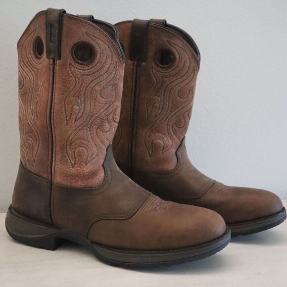 Durango DB5474 Men Sz 14EE Brown Leather Rebel Round Toe Bark Pull On Boots $165 - Picture 2 of 8